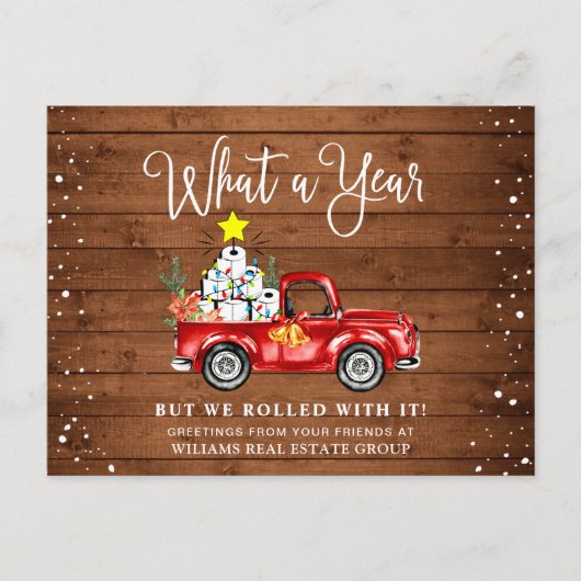 おもしろいクリスマス企業の ポストカード (正面)