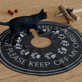 おもしろいクリスマス保の木のスカートの黒猫 ブラッシュドポリエステルツリースカート