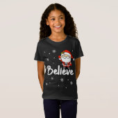 おもしろいクリスマス信じサン Tシャツ (正面フル)
