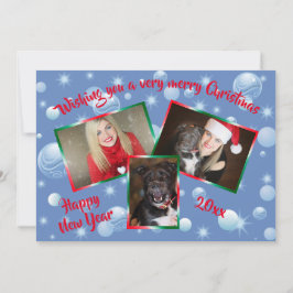 おもしろいクリスマス写真コラージュくるみ割りグリーティング シーズンカード