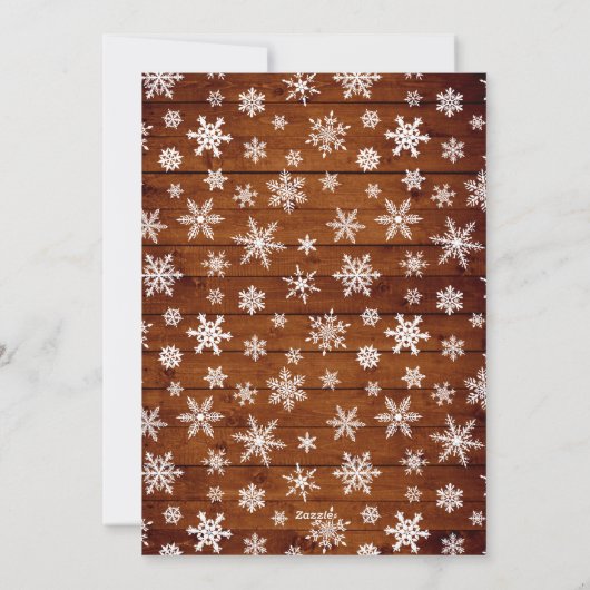 おもしろいクリスマス写真ベビー外は寒い シーズンカード (裏面)