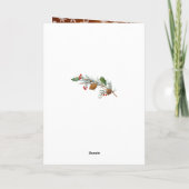 おもしろいクリスマス写真ベビー外は寒い シーズンカード (裏面)