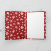 おもしろいクリスマス写真ベビー外は寒い シーズンカード (内部)