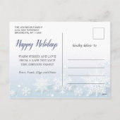 おもしろいクリスマス写真ベビー外は寒い シーズンポストカード (裏面)