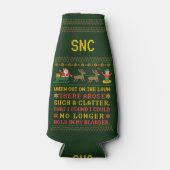 おもしろいクリスマス前の夜ユーモアのあるV2 ボトルクーラー (正面)