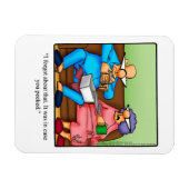 おもしろいクリスマス前の覗き込み マグネット (横)