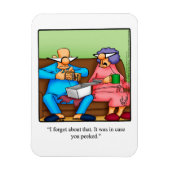 おもしろいクリスマス前の覗き込み マグネット (縦)