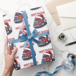 おもしろいクリスマス半輸送トラック ラッピングペーパー