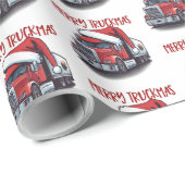 おもしろいクリスマス半輸送トラック ラッピングペーパー (ロールコーナー)