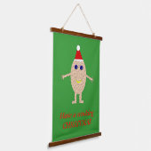 おもしろいクリスマス卵おもしろいカスタム 吊り下げ型タペストリー (傾斜あり)