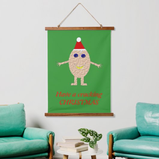 おもしろいクリスマス卵おもしろいカスタム 吊り下げ型タペストリー (リビング)