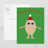 おもしろいクリスマス卵はがき シーズンポストカード (正面/裏面)