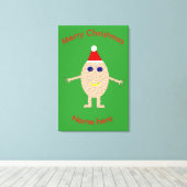 おもしろいクリスマス卵カスタムプリント キャンバスプリント (インサイチュ (ウッドフロア))