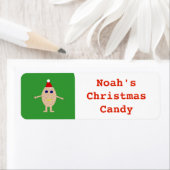 おもしろいクリスマス卵カスタム食品ラベル ラベル (インサイチュ)