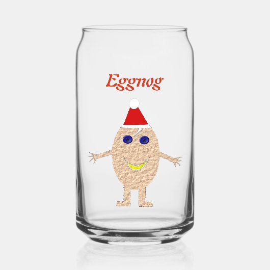 おもしろいクリスマス卵カスタム ガラス缶 (正面)