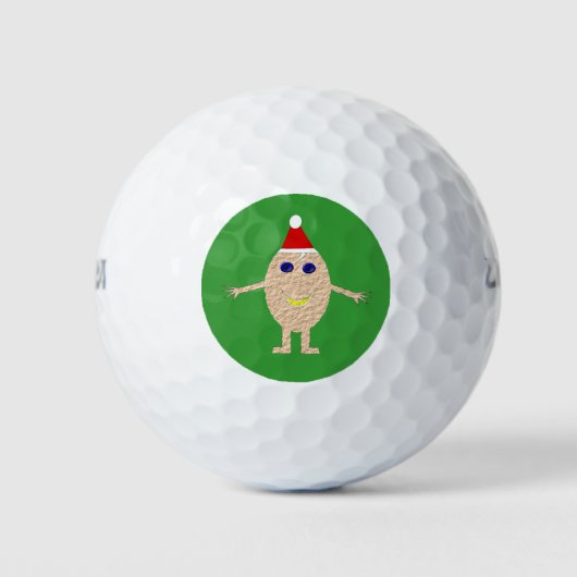 おもしろいクリスマス卵ゴルフボール ゴルフボール (正面)