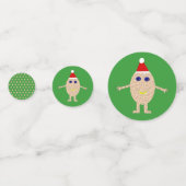 おもしろいクリスマス卵パーソナライズされた コンフェッティ (裏面)