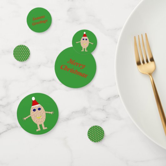 おもしろいクリスマス卵パーソナライズされた コンフェッティ (グループ)