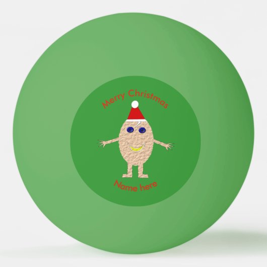 おもしろいクリスマス卵ピンポンボール 卓球ボール (正面)