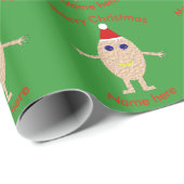 おもしろいクリスマス卵ラッピング紙 ラッピングペーパー (ロールコーナー)