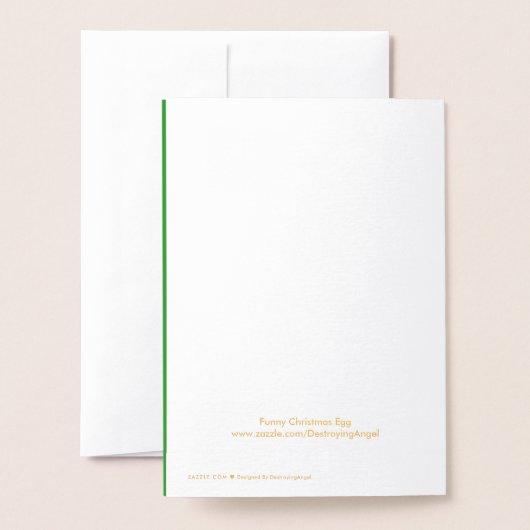 おもしろいクリスマス卵箔カード 箔カード (裏面封筒付き)