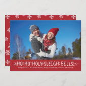 おもしろいクリスマス妊娠のお知らせ シーズンカード (正面/裏面)