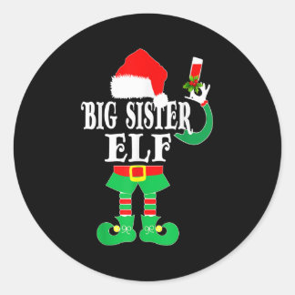 おもしろいクリスマス姉小妖精や小人クリスマスパジャママッチン ラウンドシール