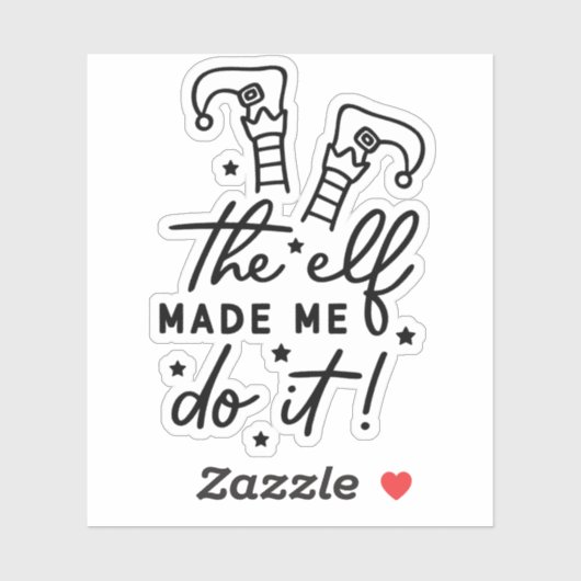 おもしろいクリスマス小妖精や小人でおもしろいレトロクール シール (シート)