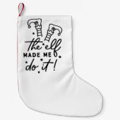 おもしろいクリスマス小妖精や小人でおもしろいレトロクール スモールクリスマスストッキング (正面)