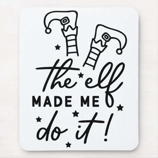 おもしろいクリスマス小妖精や小人でおもしろいレトロクール マウスパッド (正面)