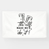 おもしろいクリスマス小妖精や小人でおもしろいレトロクール 横断幕 (横)