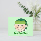 おもしろいクリスマス小妖精や小人はがき シーズンポストカード (スタンド正面)