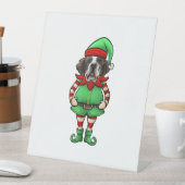 おもしろいクリスマス小妖精や小人サンベルナルドドグサンベルナール 台座サイン (インサイチュ)