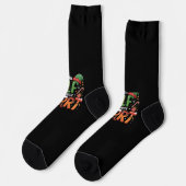 おもしろいクリスマス小妖精や小人ショートメンズウィメンズキッズ ソックス (左)