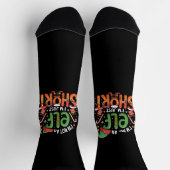 おもしろいクリスマス小妖精や小人ショートメンズウィメンズキッズ ソックス (上部)