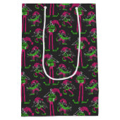 おもしろいクリスマス小妖精や小人格言 ミディアムペーパーバッグ (裏面)