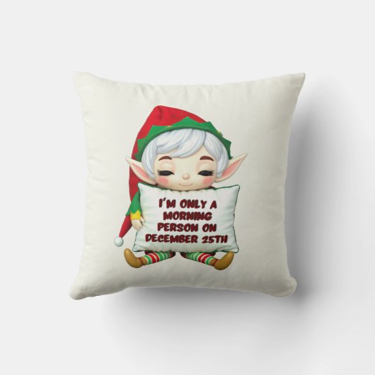 おもしろいクリスマス小妖精や小人装飾用クッション – クリスマスデコール クッション (裏面)