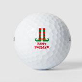 おもしろいクリスマス小妖精や小人足ホリデーゴルフボールギフト ゴルフボール (正面)