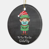 おもしろいクリスマス小妖精や小人2020得年 セラミックオーナメント (左)