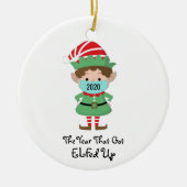 おもしろいクリスマス小妖精や小人2020得年 セラミックオーナメント (正面)