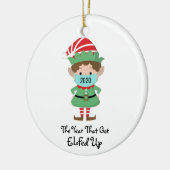 おもしろいクリスマス小妖精や小人2020得年 セラミックオーナメント (左)
