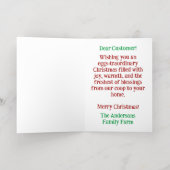 おもしろいクリスマス引用文かわいいおもしろいチックス写真 箔グリーティングカード (内側レイダウン)