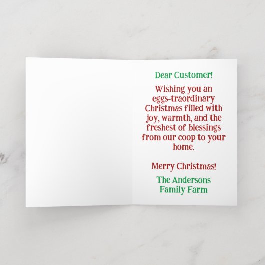 おもしろいクリスマス引用文かわいいおもしろいチックス写真 箔グリーティングカード (内側レイダウン)