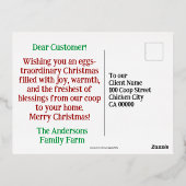 おもしろいクリスマス引用文かわいいおもしろいチックス写真 箔シーズンポストカード (裏面)