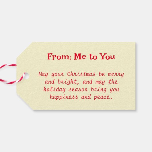 おもしろいクリスマス引用文かわいいサお洒落ンタ猫 ギフトタグ (裏面横)