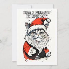 おもしろいクリスマス引用文かわいいサお洒落ンタ猫 シーズンカード