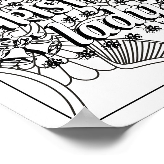 おもしろいクリスマス引用文大人の着色 ポスター (角)