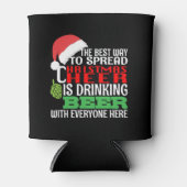 おもしろいクリスマス応援ビール飲みホリデースピリット 缶クーラー (正面)