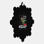 おもしろいクリスマス恐竜ラプターヴェロキラプター オーナメントカード (右)