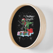 おもしろいクリスマス恐竜ラプターヴェロキラプター 壁時計 (傾斜)